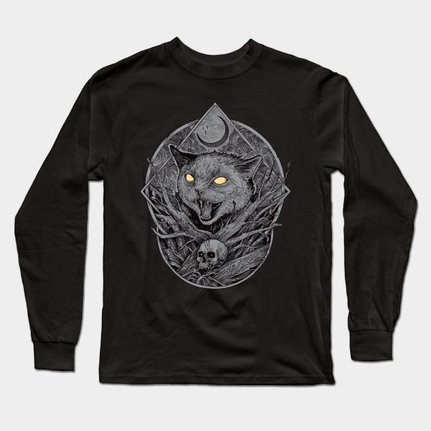 Wild cat Long Sleeve T-Shirt by TimurKhabirovArt